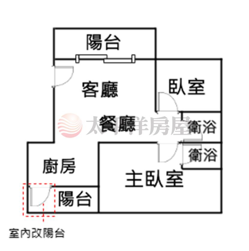 泰山買房賣屋前後陽台方正二樓,新北市泰山區黎明路