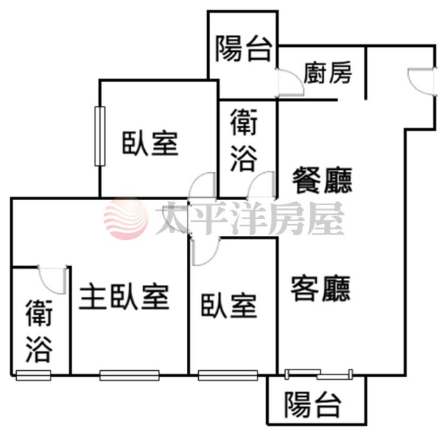 五股買房賣屋春城愛邊間採光正三房車,新北市五股區芳洲一路