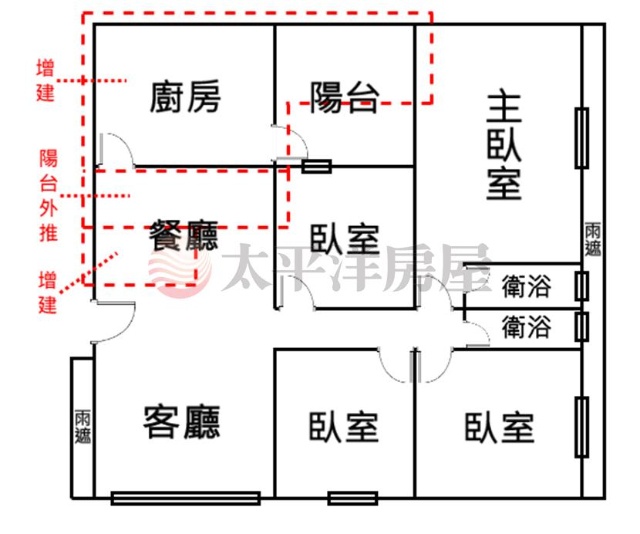 泰山買房賣屋18甲旁低公設採光美4房,新北市泰山區楓樹街
