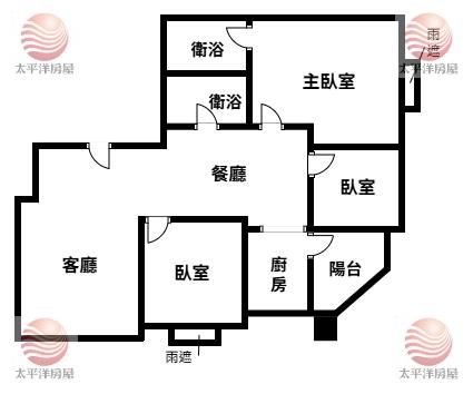 泰山買房賣屋桂冠明亮溫馨三房車,新北市泰山區仁義路