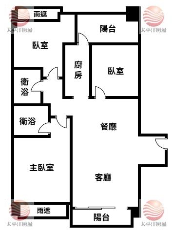 世界之星美裝潢前後陽台三房車,新北市五股區新城八路