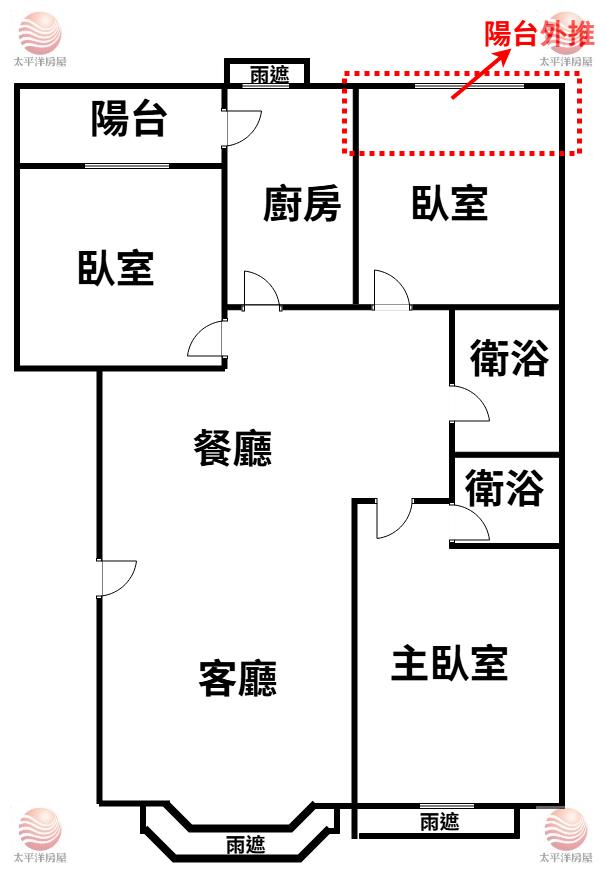泰山買房賣屋18甲採光方正三房車,新北市泰山區仁愛路