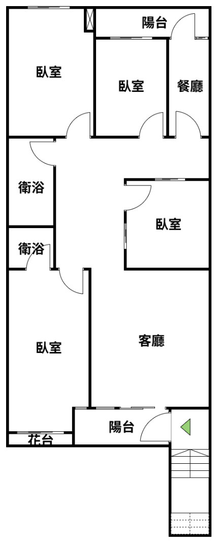 泰山買房賣屋明亮前後陽台四房公寓,新北市泰山區忠孝街