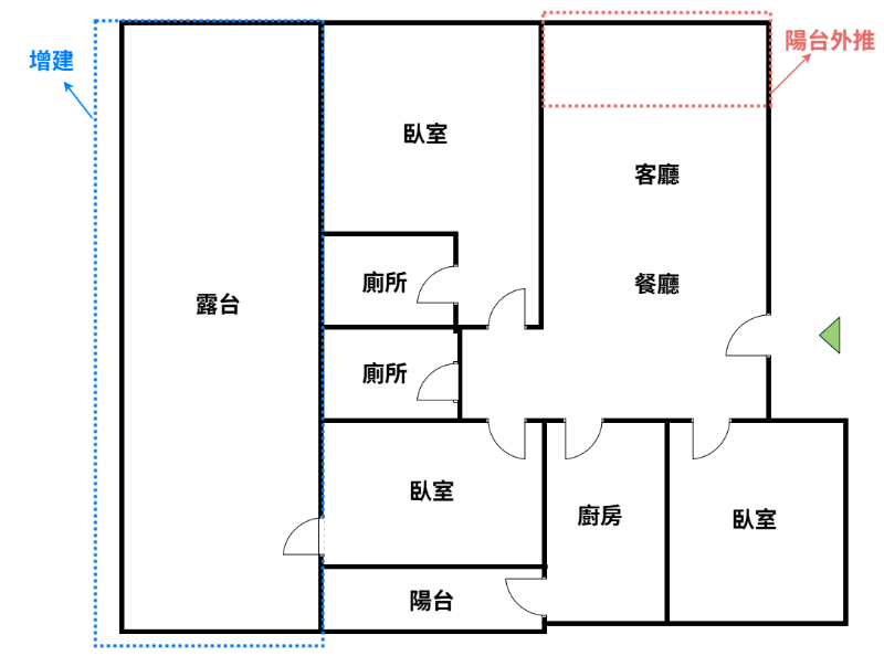 泰山買房賣屋標準方正3房露台戶,新北市泰山區明志路三段