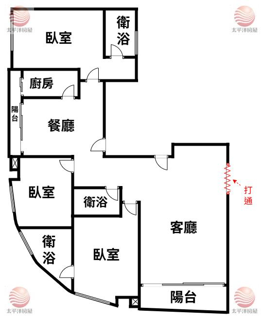 泰山買房賣屋晶華小築採光大三房,新北市泰山區明志路二段