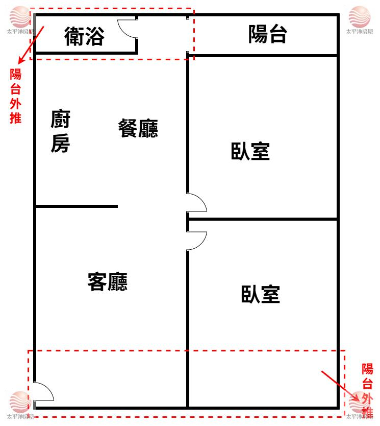 泰山買房賣屋中央獨享邊間方正兩房,新北市泰山區中央路