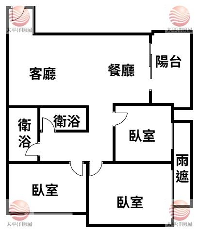 泰山買房賣屋華亞新潤高樓層三房車,桃園市龜山區華亞三路