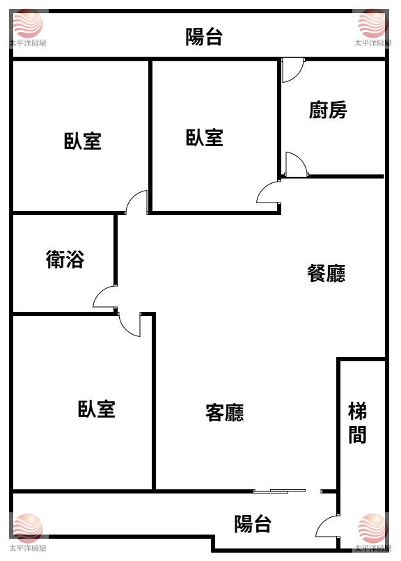 泰山買房賣屋18甲旁低樓層三面採光大三房,新北市泰山區辭修路
