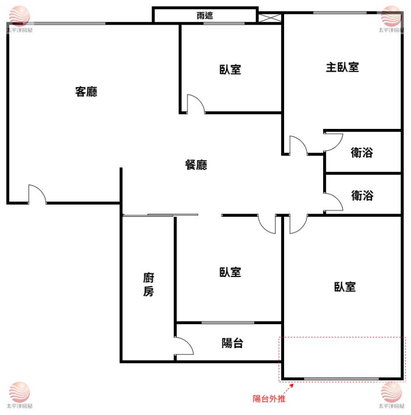 泰山買房賣屋華納採光四房車,新北市泰山區仁義路