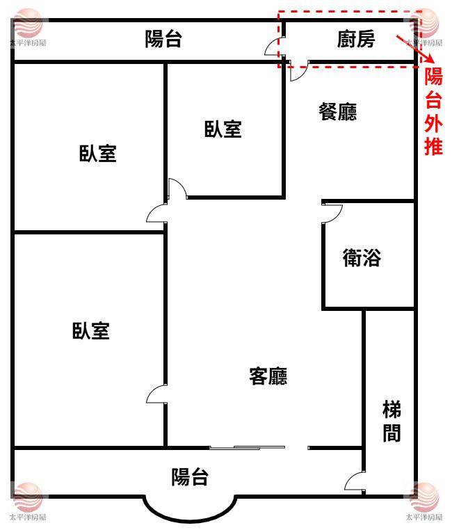 雙學區邊間前後陽台三房,新北市泰山區泰林路二段
