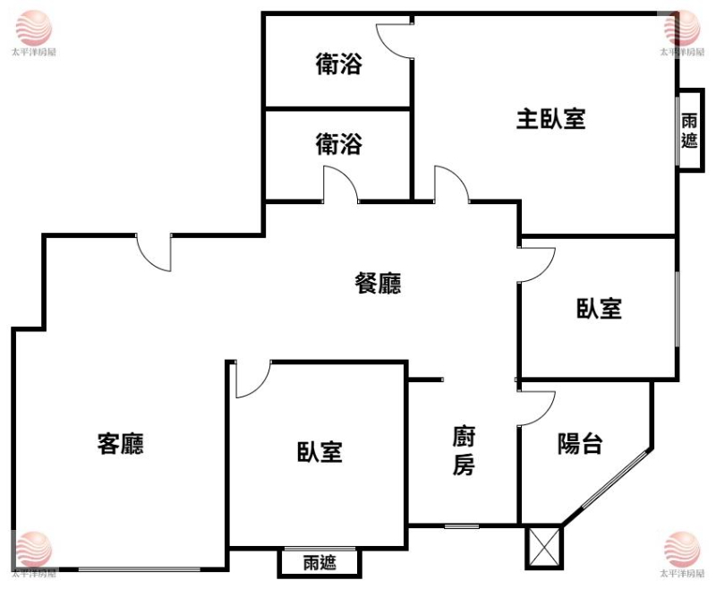 泰山買房賣屋桂冠明亮溫馨三房車,新北市泰山區仁義路